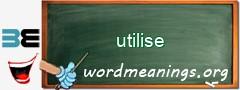 WordMeaning blackboard for utilise